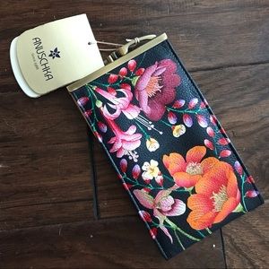 Hand painted leather wallet
